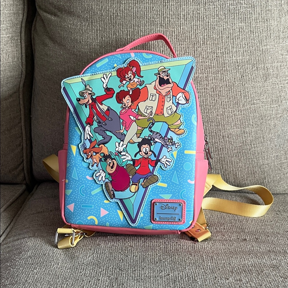 Loungefly Disney Blue and Pink Backpack
